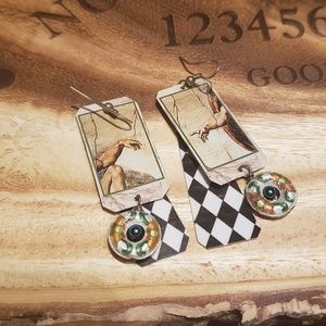 Art print earrings
